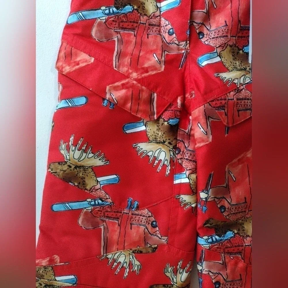 Obermeyer Kids Red Moose Overall Ski Bib Snow Pants I-Grow Size 2 NWT